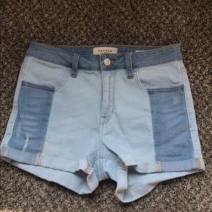 PACSUN Denim Shorts with Patches
